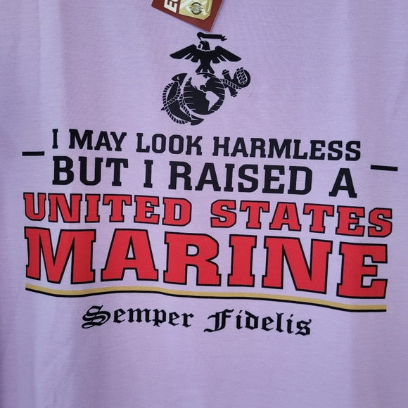 I May Look Harmless But I Raised a United States Marine Semper Fidelis Shirt M - Picture 2 of 9